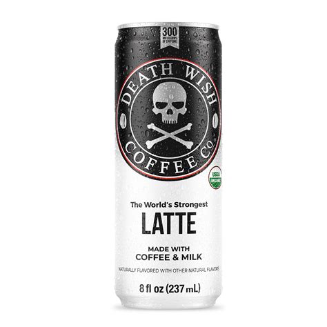 Buy Death Wish Coffee Canned Iced Cold Brew Latte 8 Fl Oz 12 Pack