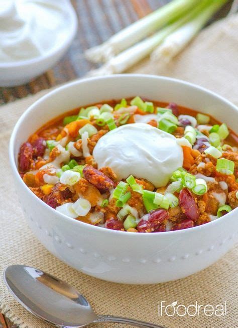 Hearty And Healthy Crock Pot Turkey Chili By Ifoodreal Crockpot