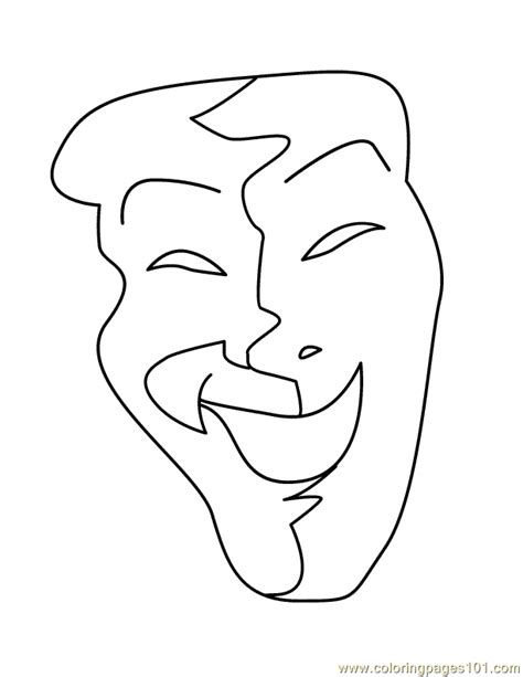 mask coloring page  drama masks coloring pages coloringpagescom