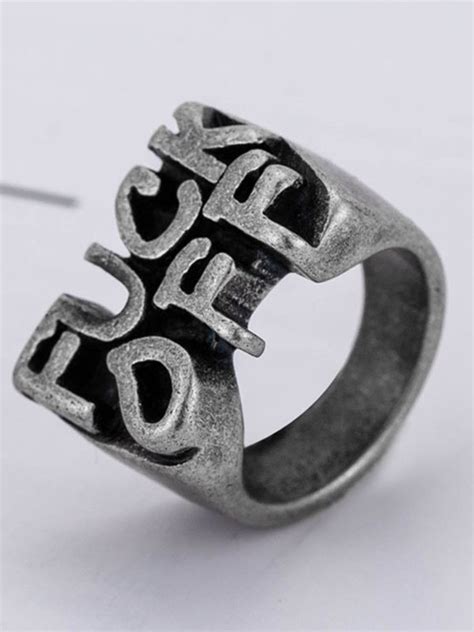 Emmiol Free Shipping 2023 Vintage Punk Ring Silver One Size In Rings