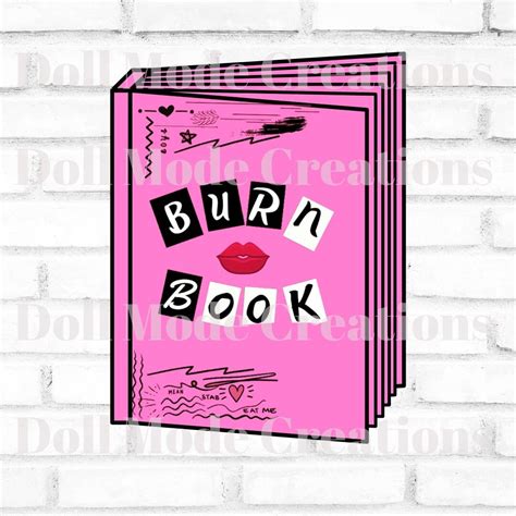 Burn Book Svg File Mean Girls Burn Book Svg Svg Png  Cricut