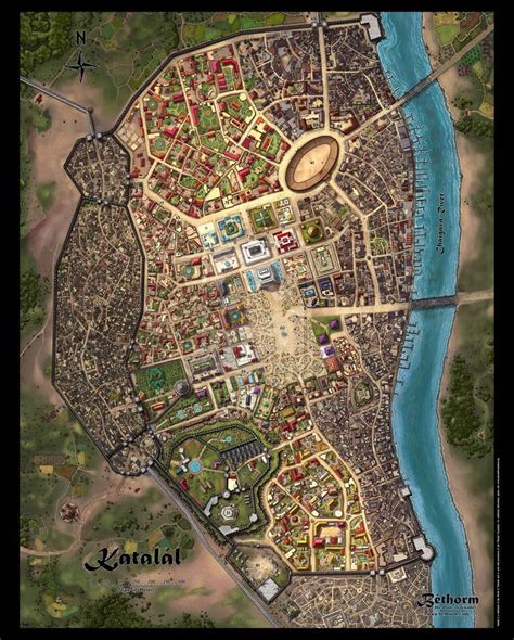 Katalal Map By Jeffdee Fantasy City Map Fantasy World Map Fantasy Map