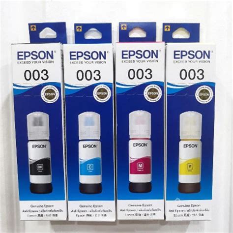 Ink cartridge yields as communicated by the manufacturer's websites. Epson L3110/L3150 ink bottles 003 (65ml) | Shopee Philippines