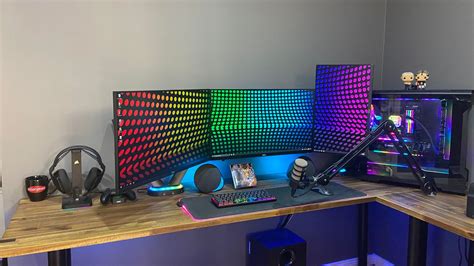 Triple Monitor Workstationgaming Setup 9900kf 3080 Rbattlestations