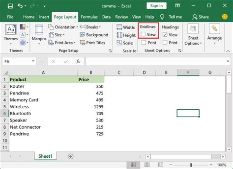 How To Remove Gridlines In Excel Javatpoint