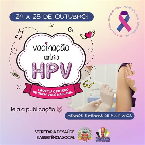 Semana De VacinaÇÃo Contra O Hpv 24 A 28 De Outubro De 2022