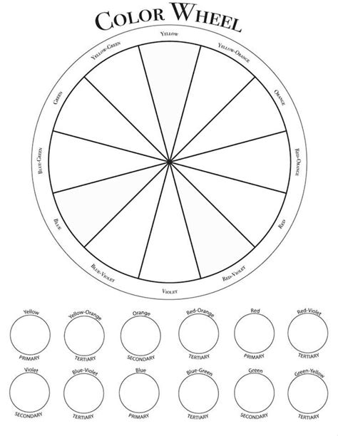 Color Wheel Coloring Pages And Dozens More Themed Coloring For Blank