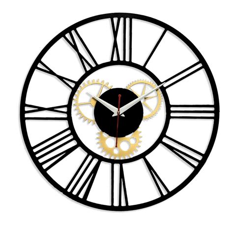 Tw Ticker Black Metal Wall Clocks For Home And Office Size 40 Cm At