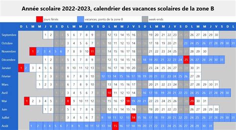 Calendrier Scolaire 2022 2023 Zone B