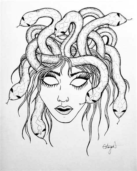 Arte de la mitología griega Medusa Etsy México