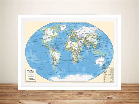 Maybe you would like to learn more about one of these? Blue World Map Canvas Picture Art Print Online Pictures ...