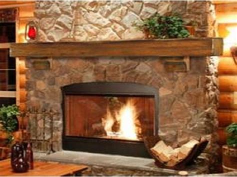 Natural Look Teak Wood Natural Polished Floating Fireplace Mantle At