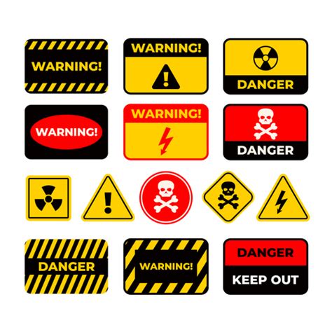 Warning Label Vector Free Download