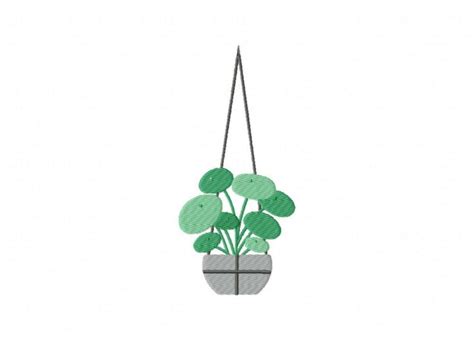 Hanging Plant Embroidery Design Daily Embroidery