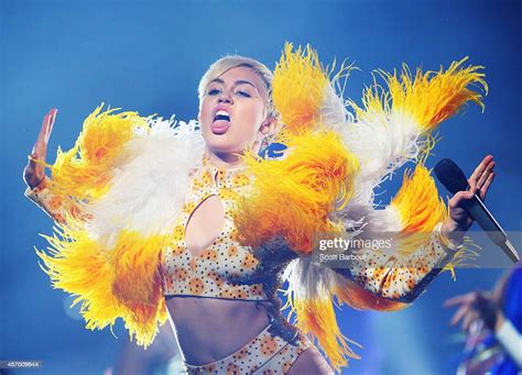 miley cyrus performs at the opening night of her bangerz tour in news photo getty images