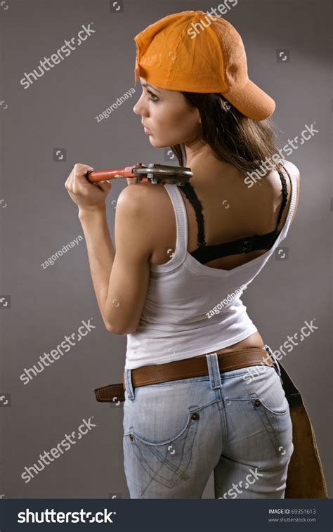 Sexy Young Woman Construction Worker ภาพสตอก 69351613 Shutterstock