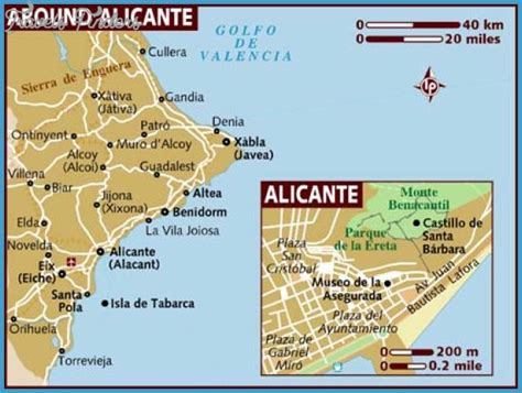 Alicante Map Travelsfinderscom
