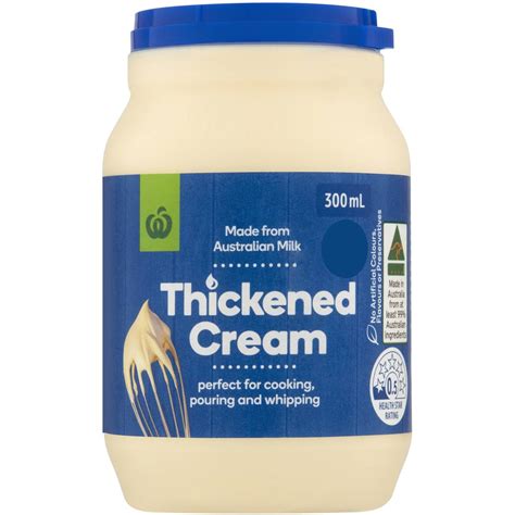 Woolworths Thickened Cream 300ml Woolworths