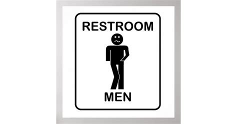 Funny Mens Restroom Sign Zazzle