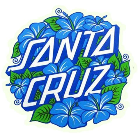 Santa Cruz Hibiscus Dot Santa Cruz Stickers Skateboard Stickers