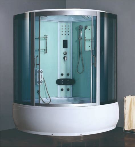 big size jacuzzi bathtub blue tempered glass steam shower sauna cabin china steam sauna and