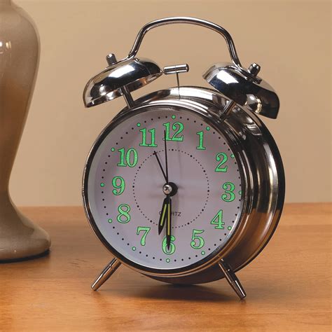 Vintage Glow In The Dark Alarm Clock Metal Clock Easy Comforts