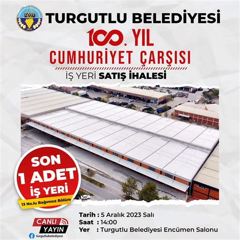 Turgutlu Belediyesinin Vizyoner Projesinde Son İş Yeri Satışa Çıkıyor