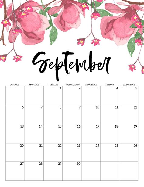 September Printable Calendar