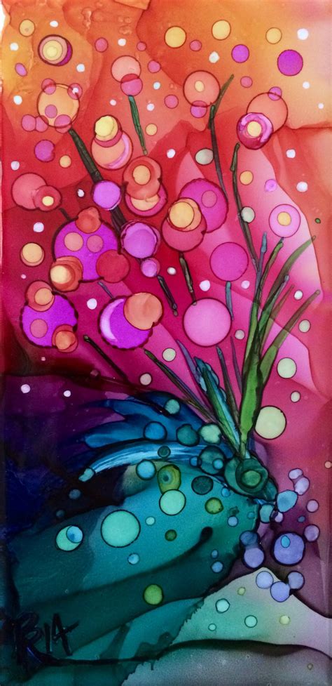 .can i make my acrylics last longer? Candy Bouquet ~Alcohol Ink on ceramic tile | Alcohol ink crafts, Alcohol ink, Alcohol ink art