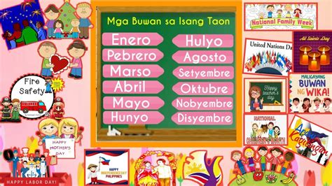 Mga Buwan Sa Isang Taon Chart Laminated Educational M Vrogue Co