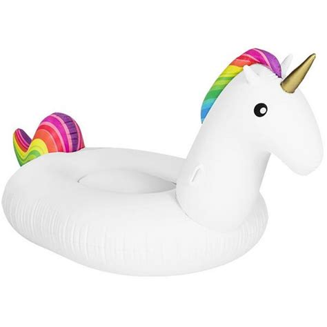9900 Buy Here Inflatable Pool Toy Inflated White Unicorn Water Float Rideable Raft Summer