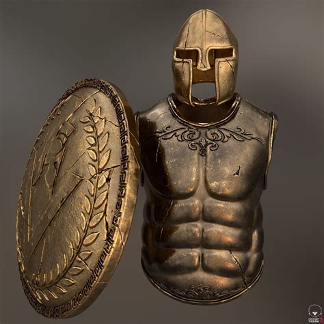 3d Set Of Armor Greek Warrior Cgtrader
