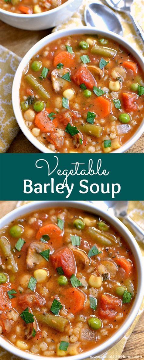 Chicken barley soup is one of our easy dinner recipes. Vegetable Barley Soup | Recipe | Easy soup recipes ...