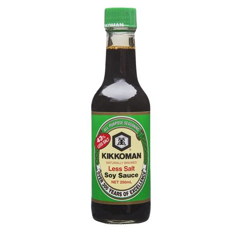 Buy Kikkoman Soya Sauce With Less Salt 250ml Online Shop Food