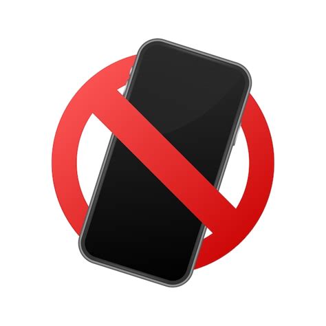 Premium Vector Mobile Phone Prohibited No Cell Phone Sign