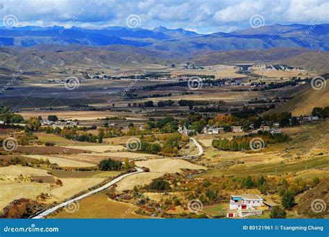 The Autumn Scenery On The Road To Qinghai Tibet Plateau Stock Image