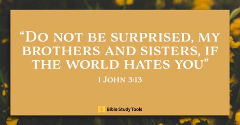 Does The World Hate You 1 John 3 13 Your Daily Bible Verse