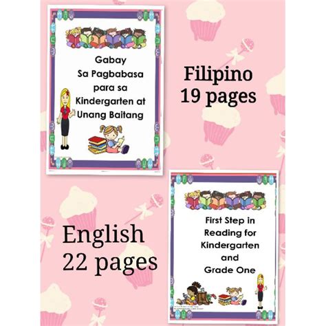 Workbook For Kids Unang Hakbang Sa Pagbabasa Englishtagalog Kinder To