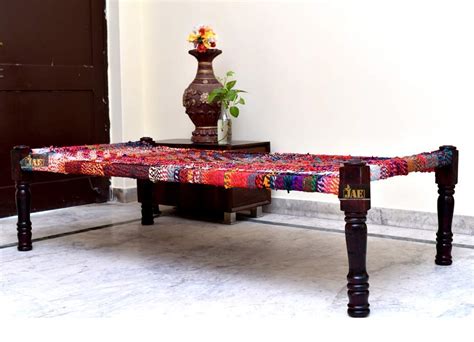jae furniture solid wooden handmade rajasthani charpai khatiya charpai bed without storage