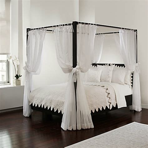 White Four Poster Bed Canopy By Royale Linens Washable 8 Count