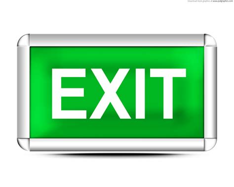 Green Exit Sign Psd Psdgraphics
