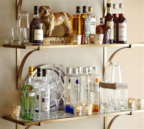 Maybe you would like to learn more about one of these? Brass Shelf | Pottery Barn BOOZE AND SHELVES AND DOG | For ...