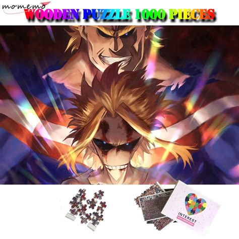 Momemo Anime Puzzle 1000 Pieces My Hero Academia Wooden Jigsaw Puzzles