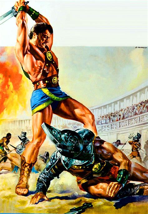 Gladiators Battling In The Colosseum Гладиаторы Древний рим Рим