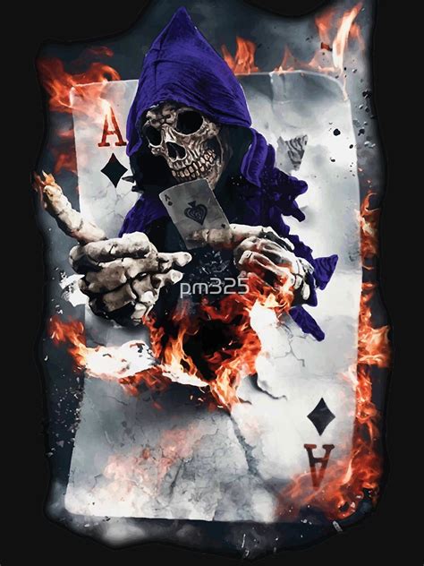 Ace Of Spades Grim Reaper Zipped Hoodie By Pm325 Redbubble