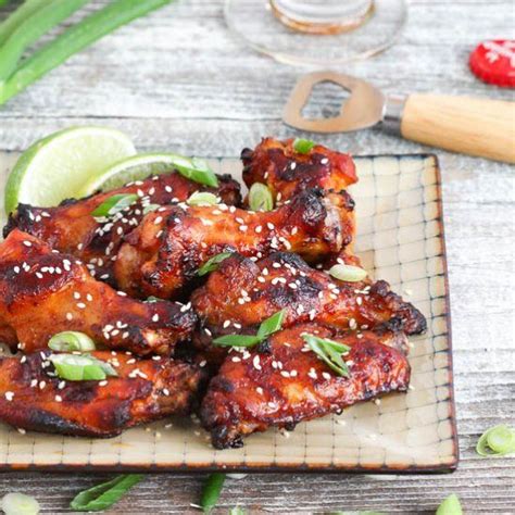 sticky sweet spicy and crispy asian chicken wings are perfect party fare chicken wings