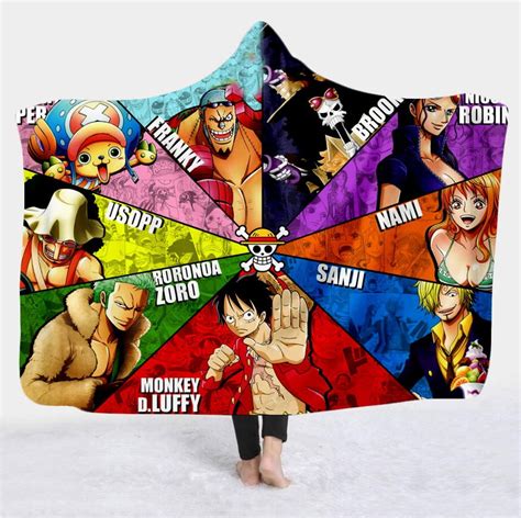 One Piece Characters Wearable Blanket Worldwide Free Shipping