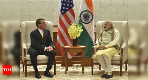 Us Defence Secretary Ashton Carter Calls On Pm Modi India News Times Of India