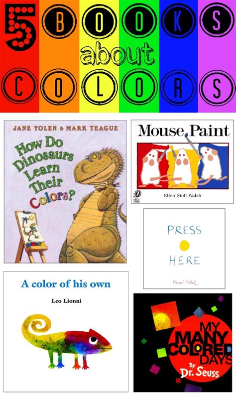 This page can guarantee your kid to learn colors with fun. 5 Books About Colors - Inner Child Fun