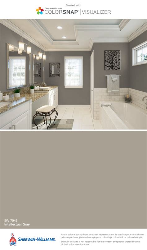 View interior and exterior paint colors and color palettes. I found this color with ColorSnap® Visualizer for iPhone by Sherwin-Williams: Intellectual Gray ...